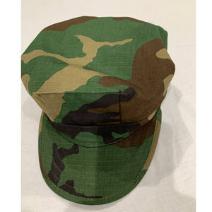 Army Military Cadet Cap Size XL Combat Green Camo Camouflage Hat